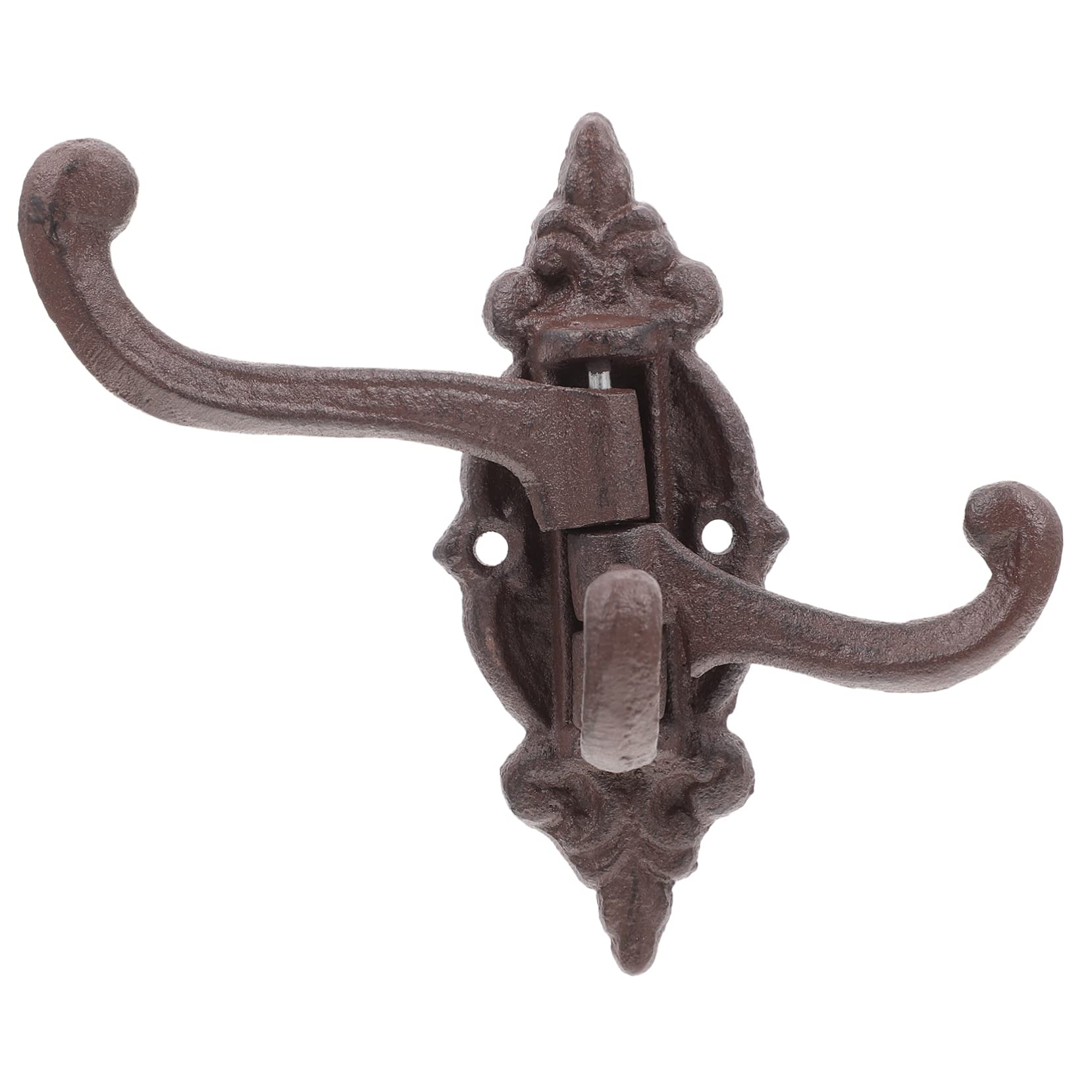 Patère vintage à trois bras rotatifs en métal pour vêtements