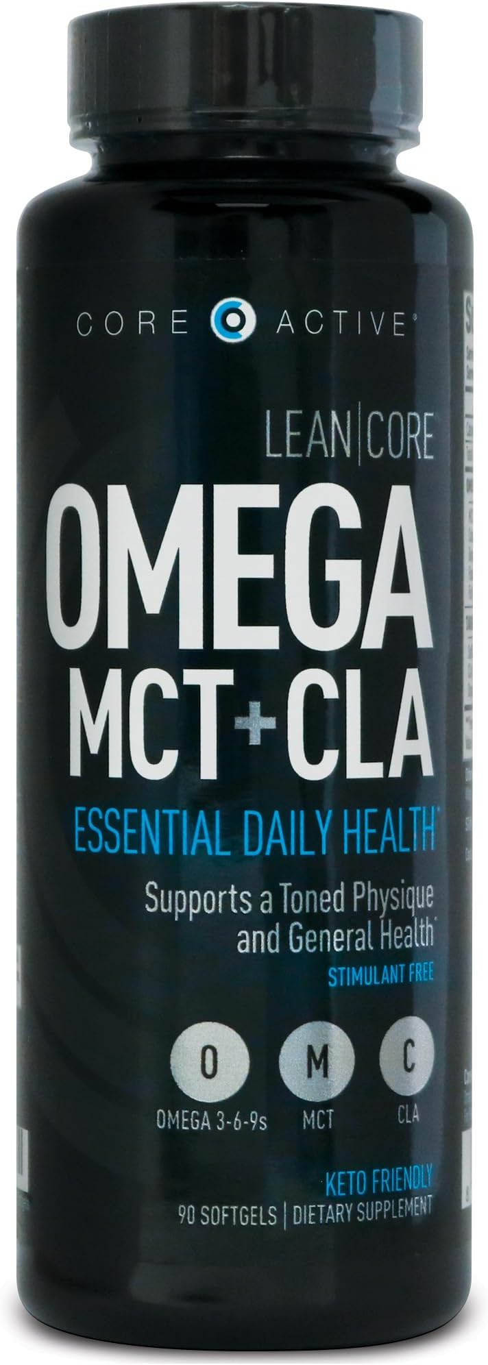 (CORE)ACTIVE Lean Omega MCT + CLA - Stimulant Free Health Formula, Lean Muscle & Toned Physique, Omega 3-6-9 Fatty Acids - Flaxseed Fish Oil- Coconut Oil- Keto Friendly 30 Day Supply (90 Softgels)
