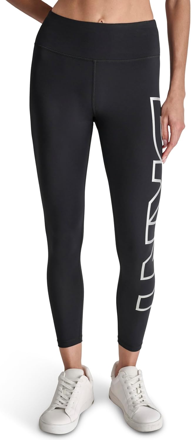 DKNY Womens Exploded Logo High Waist Balance Compression Legging - Image 2