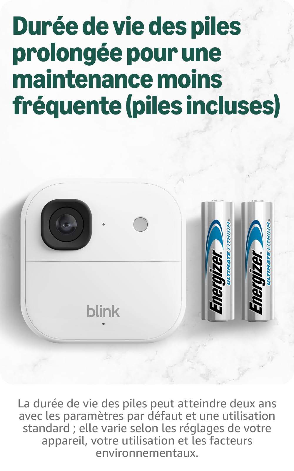 Caméra extérieure 2K+ Blink (nouvelle génération) +Blink Sonnette vidéo 2K+ filaire (nouvelle génération) — module de synchronisation de base inclus — système de 2 caméra, blanc