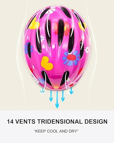 Miniatura 10 de Casco de bicicleta súperligero rosa para niñas pequeñas y bebés.