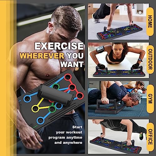 Berleng Push Up Board, Foldable Pushup Fitness Stand For Portable Strength Training. Rugged, Stable Equipment For Home Gym Workout For Men & Women, Gift For Boyfriend #TOP6