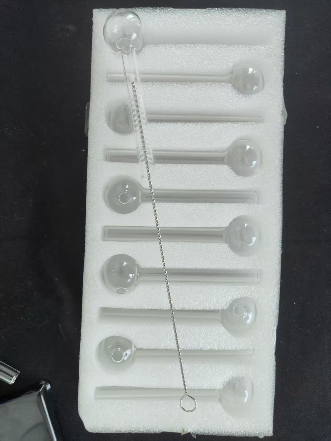 10 pipas de cristal para crack, pipa de aceite, tubo de cristal, transparente, 4 pulgadas de longitud