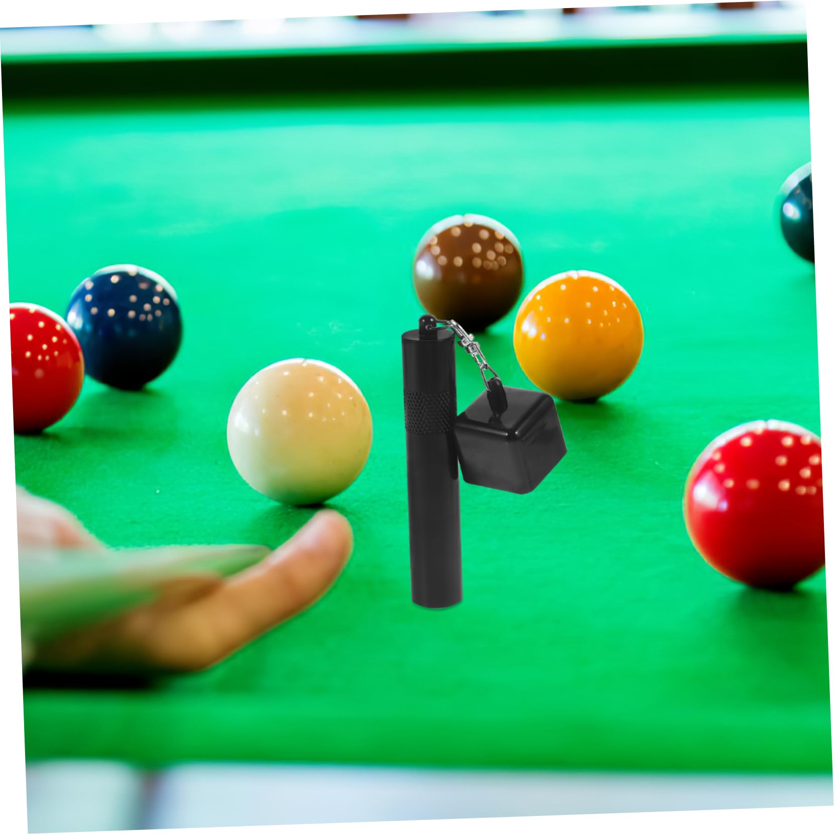 Pool Cue Accessories Organizer Cue Tips Billiard Chalk Powder Storage Aluminum TPU Case Lightweight Portable