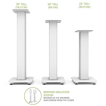 Amazon.com: Kanto SX26 通用可填充喇叭落地支架,適用於書架喇叭