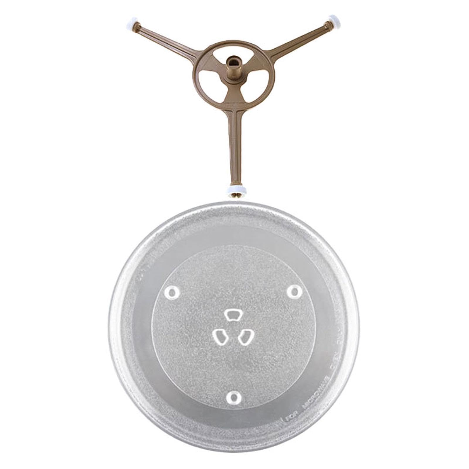 IoensyTriple Arm Microwave Oven Turntable Microwave Turntable Stabilizer Thickened Triple Arm Rotating Rings Roller Plate for Home