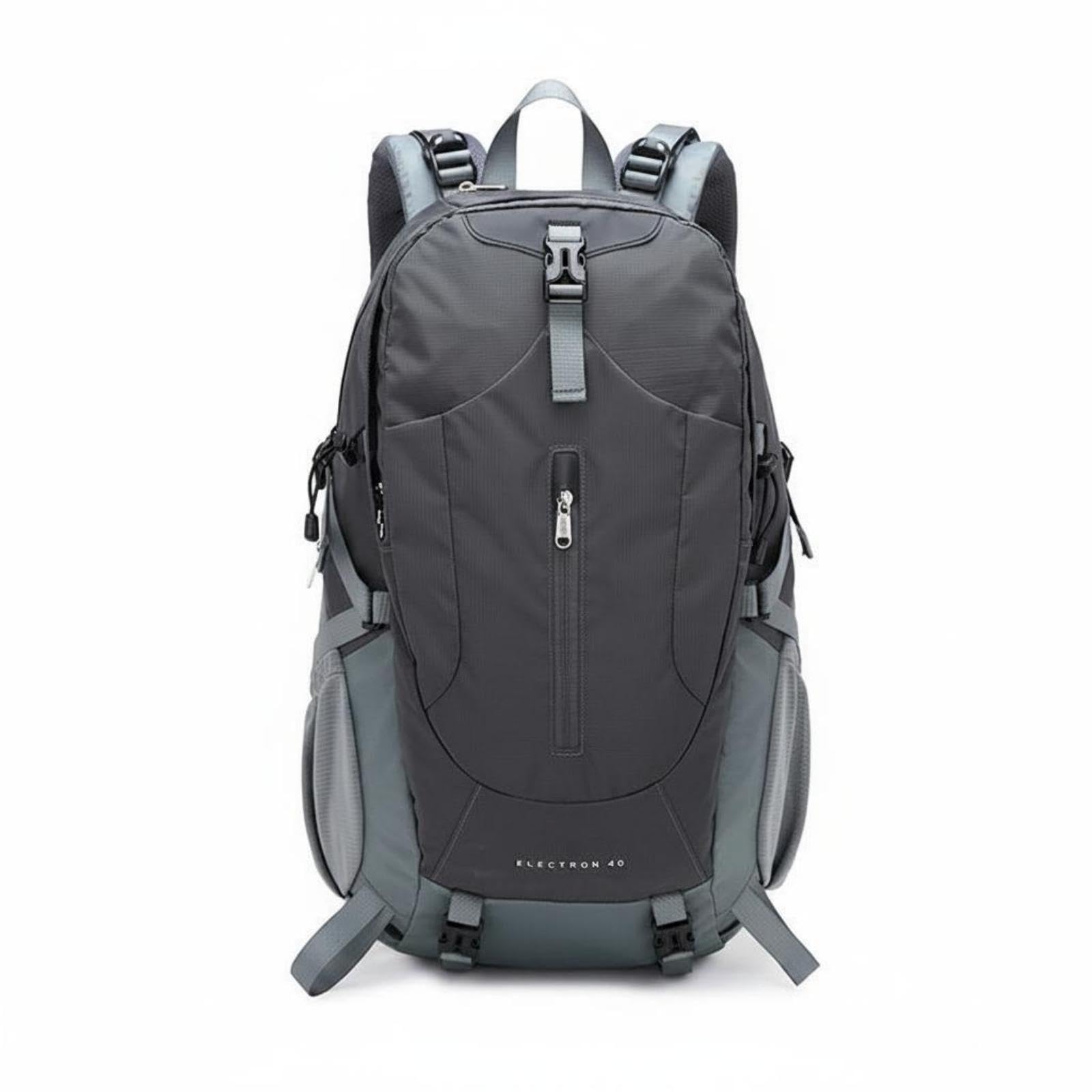 Hiking Backpack Nylon Daypack Backpack Structured Rucksack for Outdoors Dark Grey-image-28