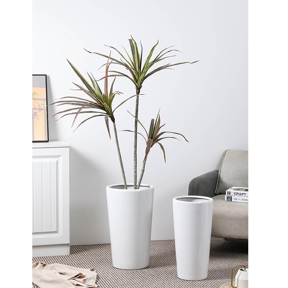 Amazon.co.jp: 植木鉢 セラミック植木鉢 排水穴付き 屋内外 床置き