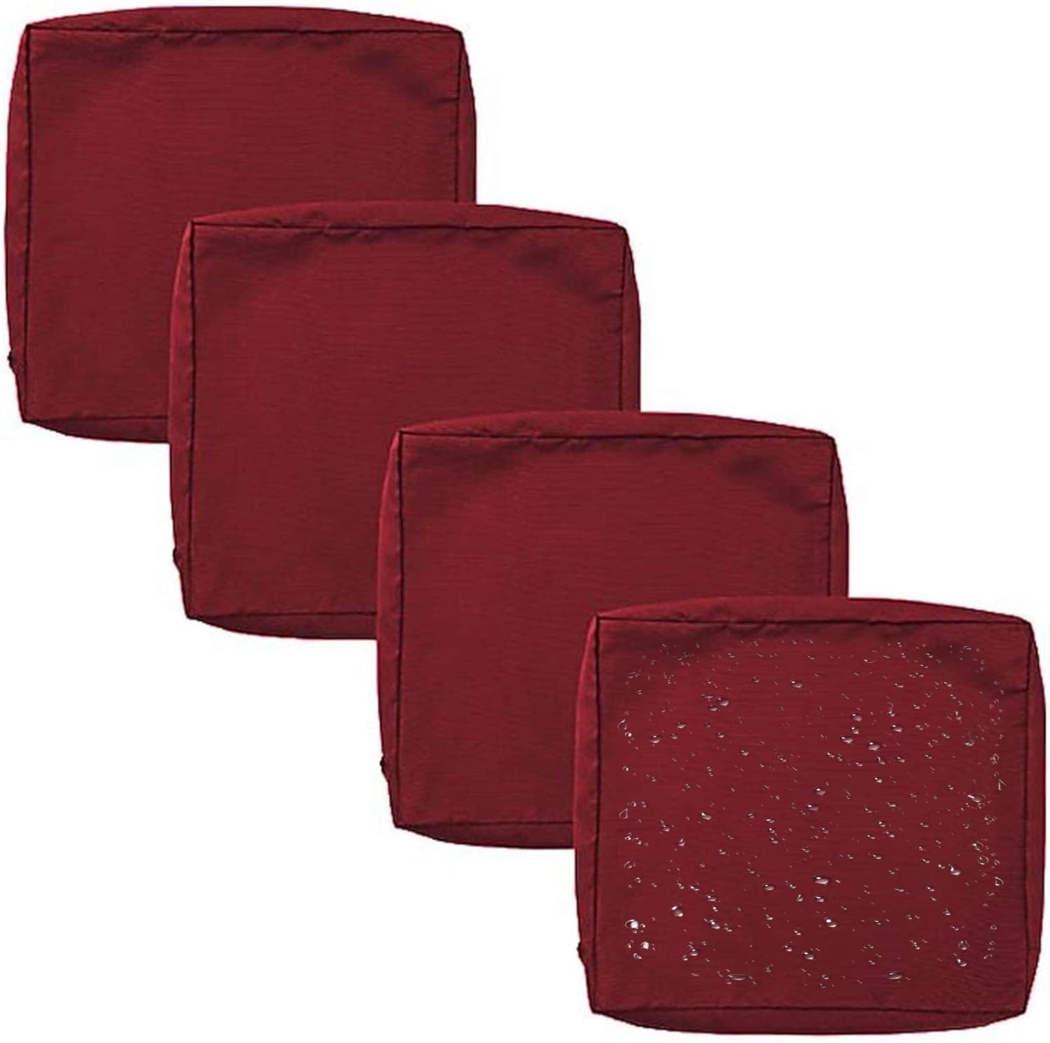1/2/4 Pack Waterproof Sofa Seat Cushion Covers with Zipper for Outdoor and Indoor/Patio/Garden/Rattan/Chairs Furniture Protectors Cover 50/60cm Cushion Slipcover Removable(Color 9,55x45x10cm (4pcs)) — image 1