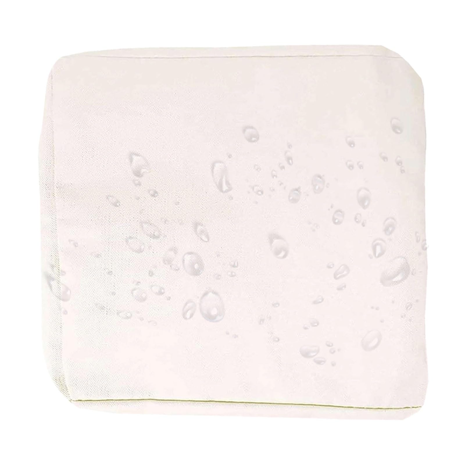 uyeoco 1/2/4-Pack Seat Cushion Covers Waterproof with Zipper, 60x60cm & 50x50cm for Garden Furniture, Seat Pads Cover for Indoor & Outdoor Sofa/Chair Patio Rattan Furniture(Beige,1-PACK_65X65X10CM)