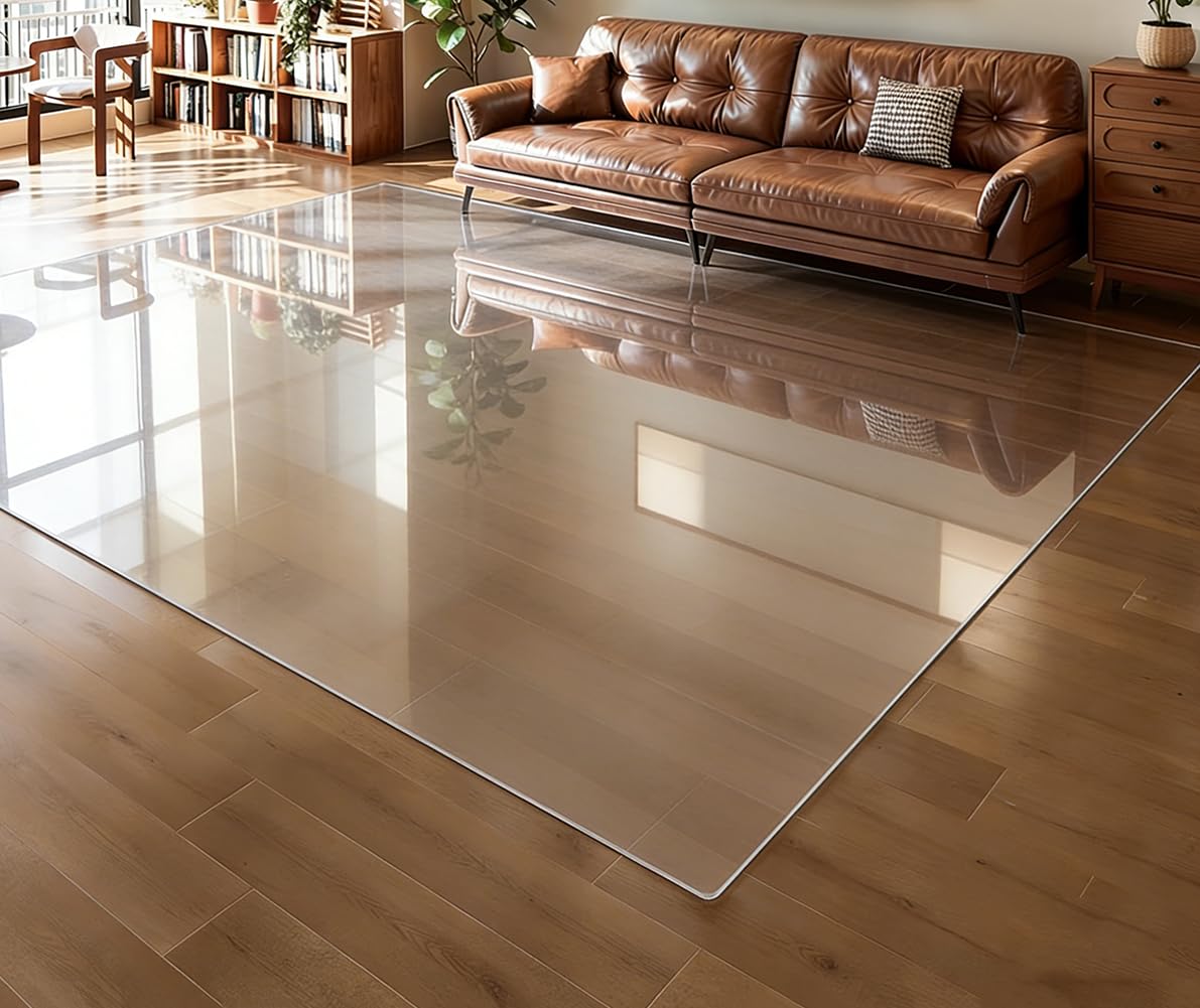 Tapis transparent pour sols durs PVC antidérapant protection couloir et salle à manger