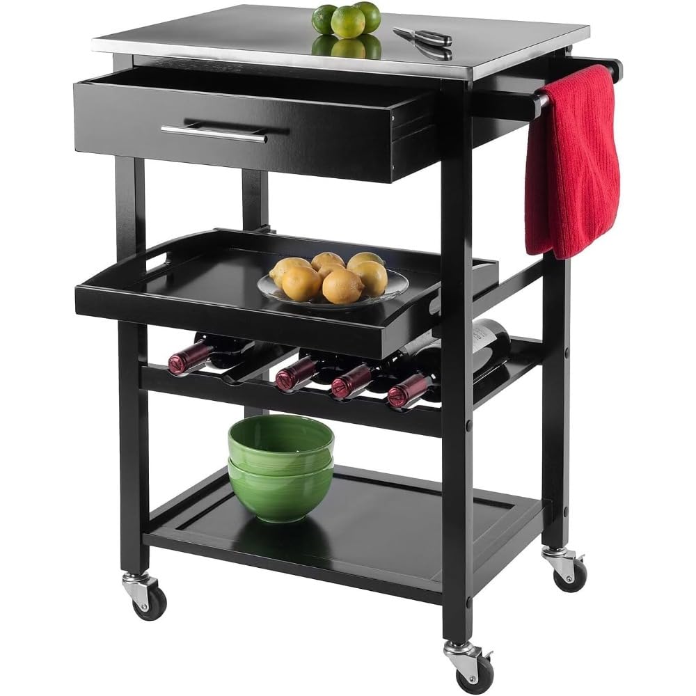 Carro rodante Carro de Cocina con cajones y Dos Ruedas Bloqueo,Estante Almacenamiento,Muebles