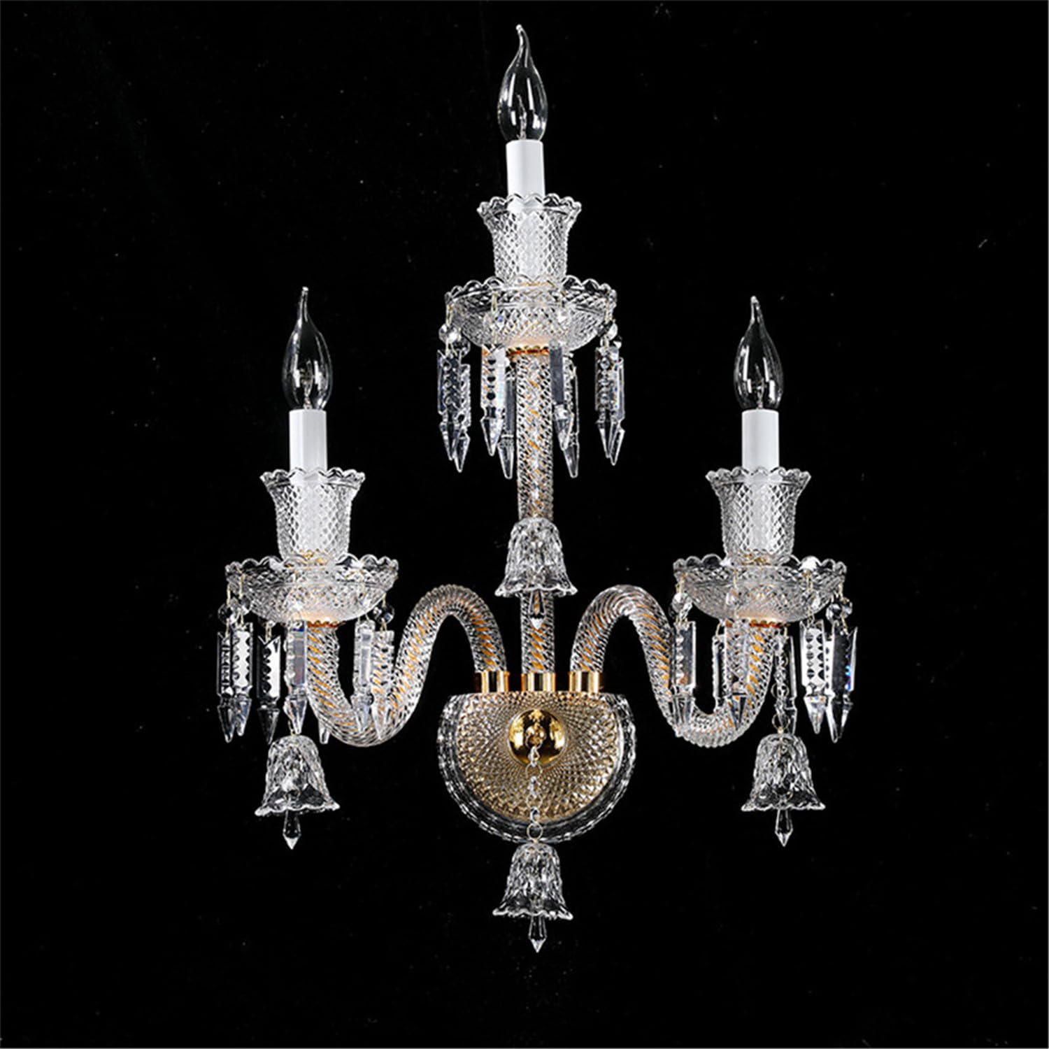 Europejska luksusowa kryształowa lampa ścienna Wall Light (A A 3 światła)