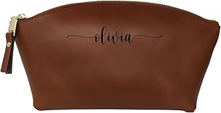 Bolsa de maquillaje personalizada de cuero ge...