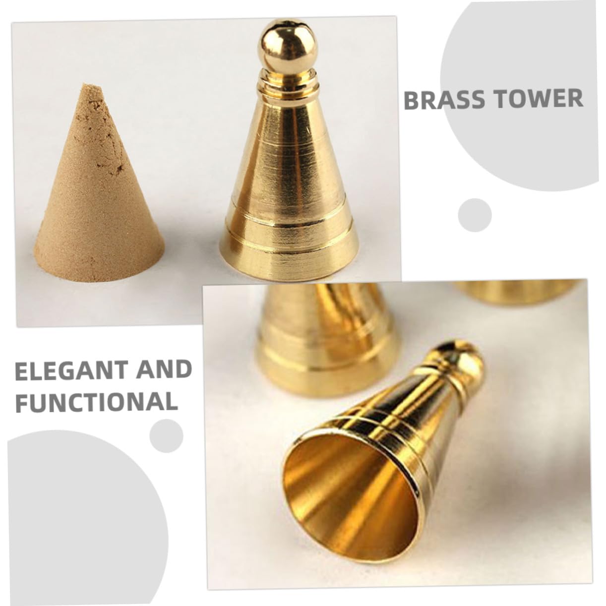 3 pièces Moule à Cônes Laiton Moules DIY pour Fabrication Cône Outils Pratiques pour Projets Maison et Accessoires