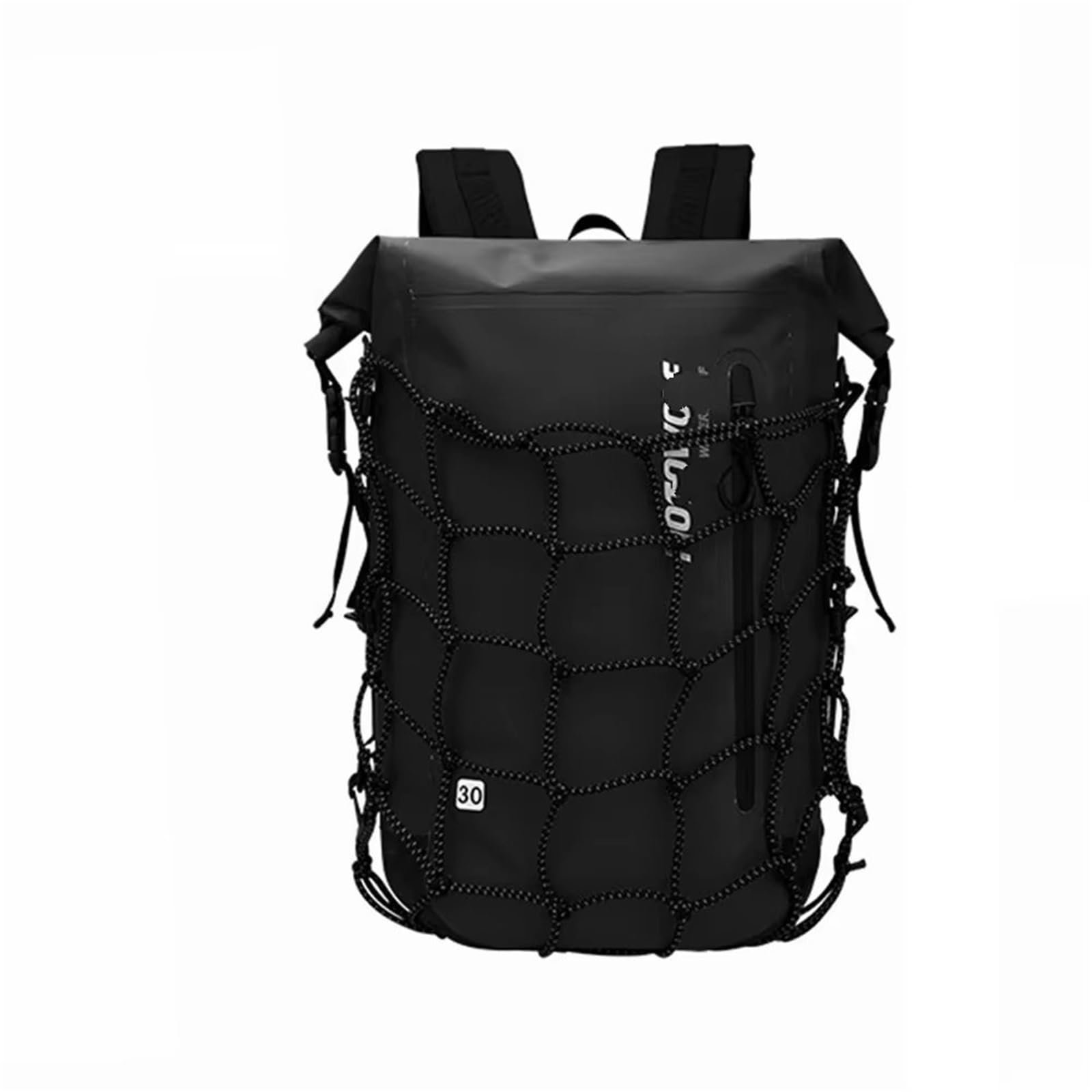 Moto Coda Borsa Borsa da Sella per Moto Zaino da Moto Leggero Sportivo da Basket Impermeabile per Ciclismo Selvaggio con Catarifrangenti E Rete per Il Posizionamento del Casco(Black B)