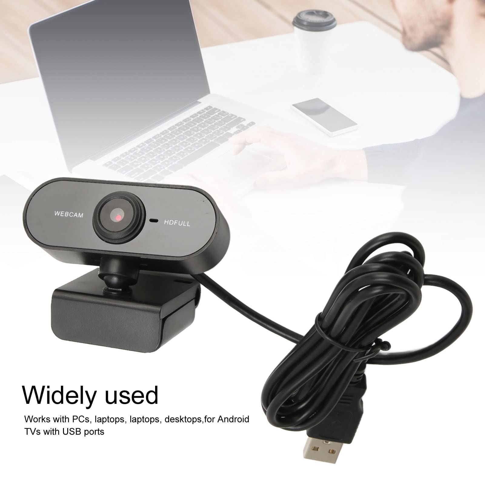 USB Webcam,Laptopwebcam voor PC met Microfoon,HD Pro