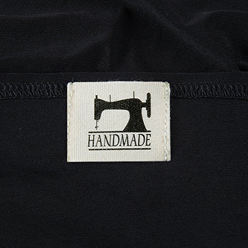 Wunderlabel Handmade with Symbol Cotton Label Crafting Craft Art Fashion Woven Ribbon Ribbons Tag Clothing Sewing Sew on Clothes Garment Fabric Material Embroidered Tags, Black on Cream, 100 Labels - Thumbnail 4