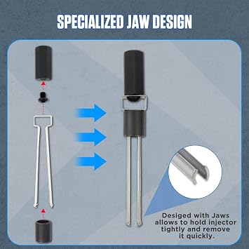 Fuel Injector Remover Tool Compatible with Ford & Volvo, Fuel Injector Puller Injector Installer for Ford & Volvo 1.0L 1.5L 1.6L 1.8L 2.0L 2.3L 2.7L 3.5L Replace OE# 310-206, 9997410