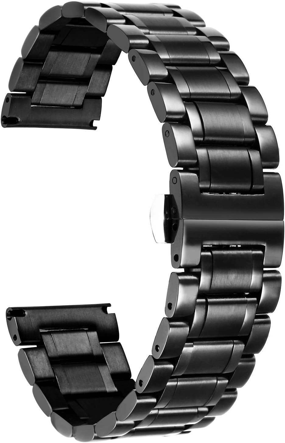 BINLUN Stainless Steel Watch Bands 12mm-24mm Replacement Smart Watch Straps with Straight&Curved Ends Universal fit for Samsung Galaxy Watch 6/5/4/3,Fit for Garmin Watch Women/Men
