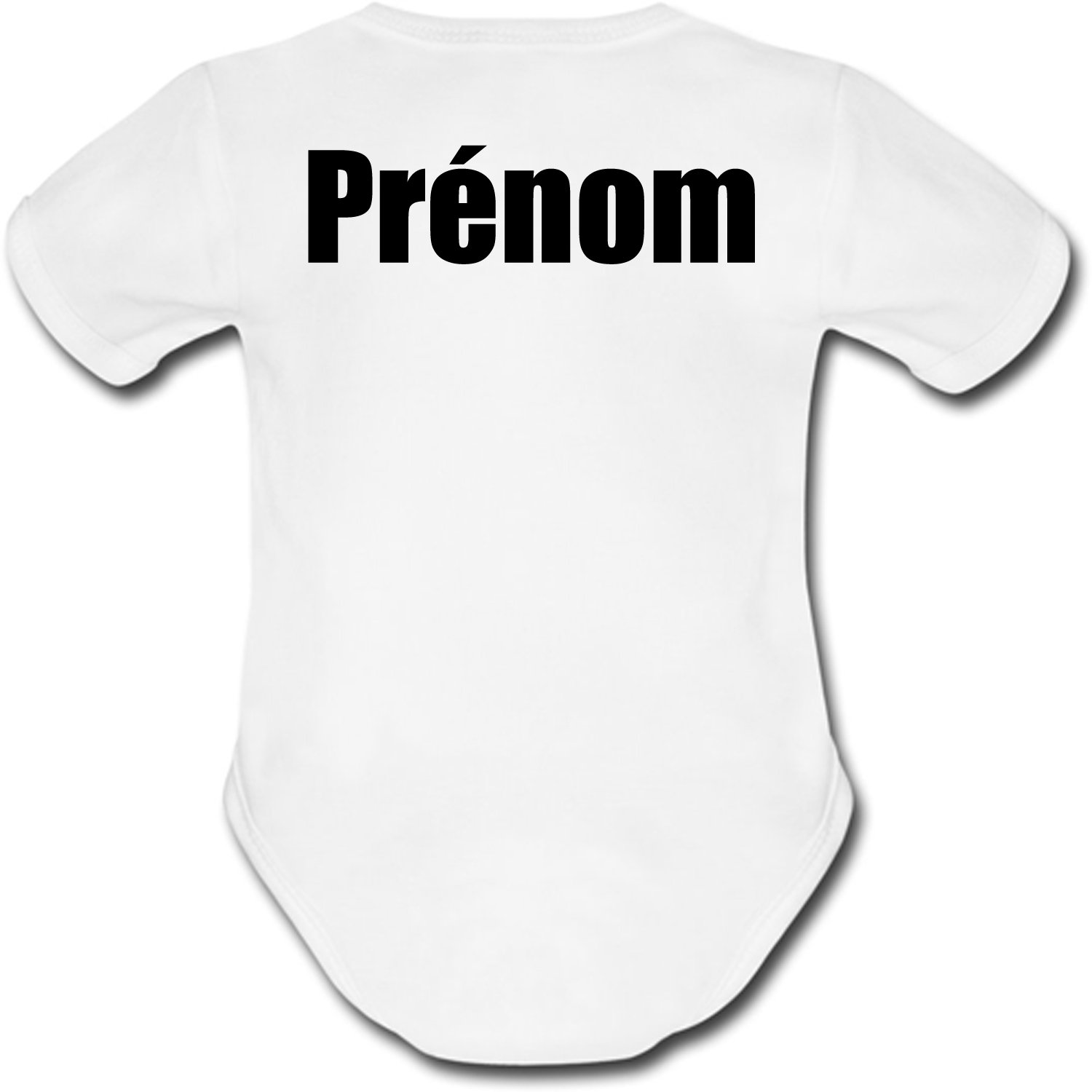 Body Bébé Manches Courtes - BELGIQUE - COUPE DU MONDE DE FOOTBALL 2018 - Prénom personnalisé - Personnalisable en ligne