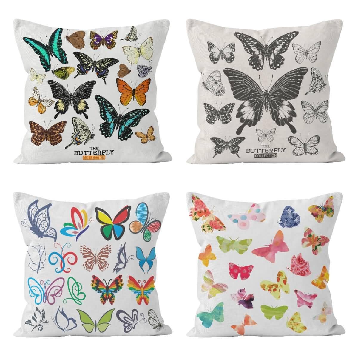 Linge housses de cushion 50x50cm en velours doux et lin résistant avec motifs variés