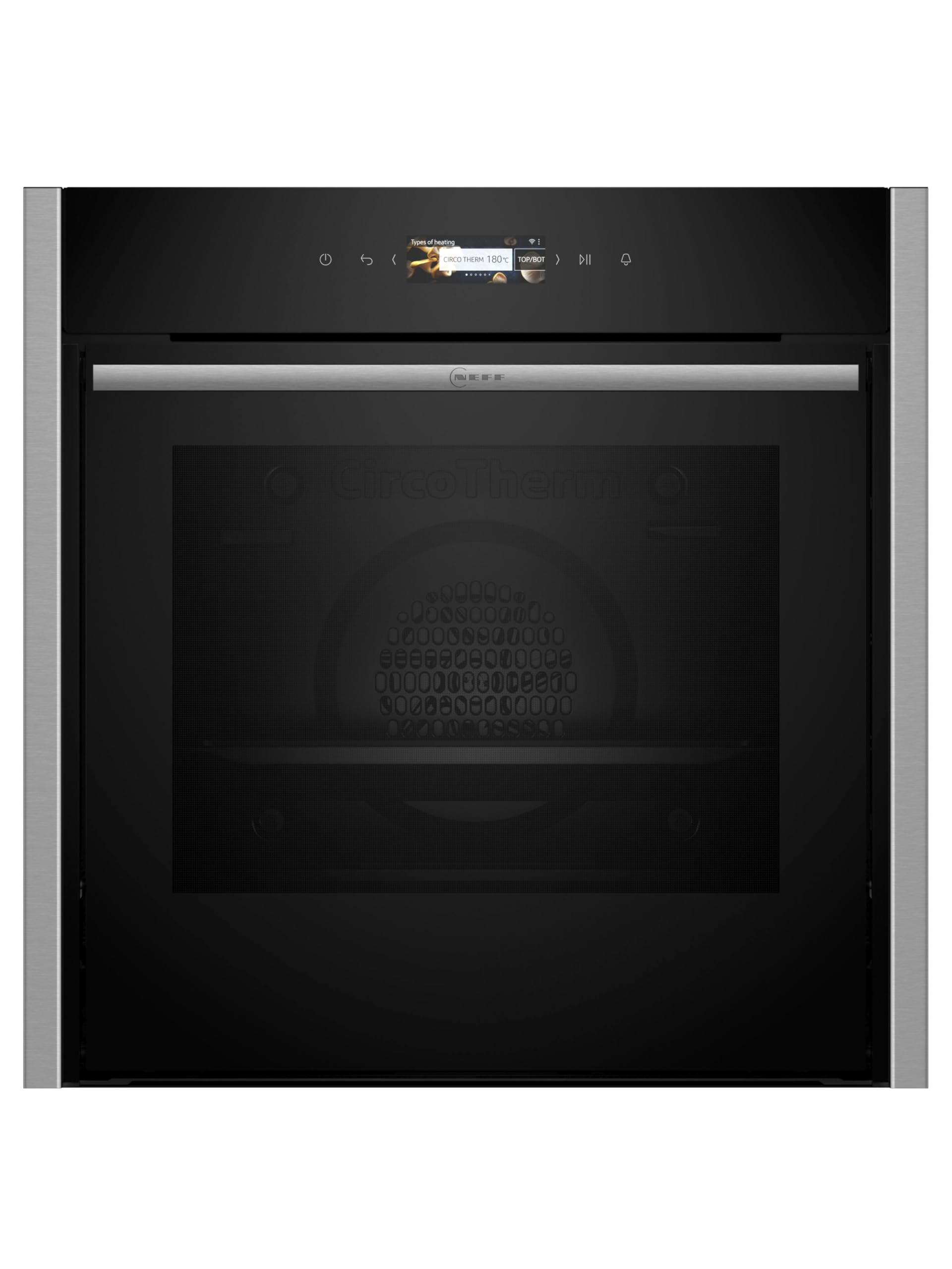 NEFF B44CR71N0, N70, Einbau-Backofen 60 x 60cm, Made in Germany, Integrierbarer Backofen, Hide, Full Touch TFT-Display, Automatikprogramme, Edelstahl, Amazon Exclusive Edition