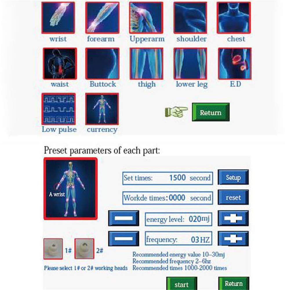Dispositivo de terapia de ondas de choque, tratamiento de disfunción eréctil profesional alivio del dolor muscular masajeador dispositivo de terapia instrumento de fisioterapia de ondas de choque