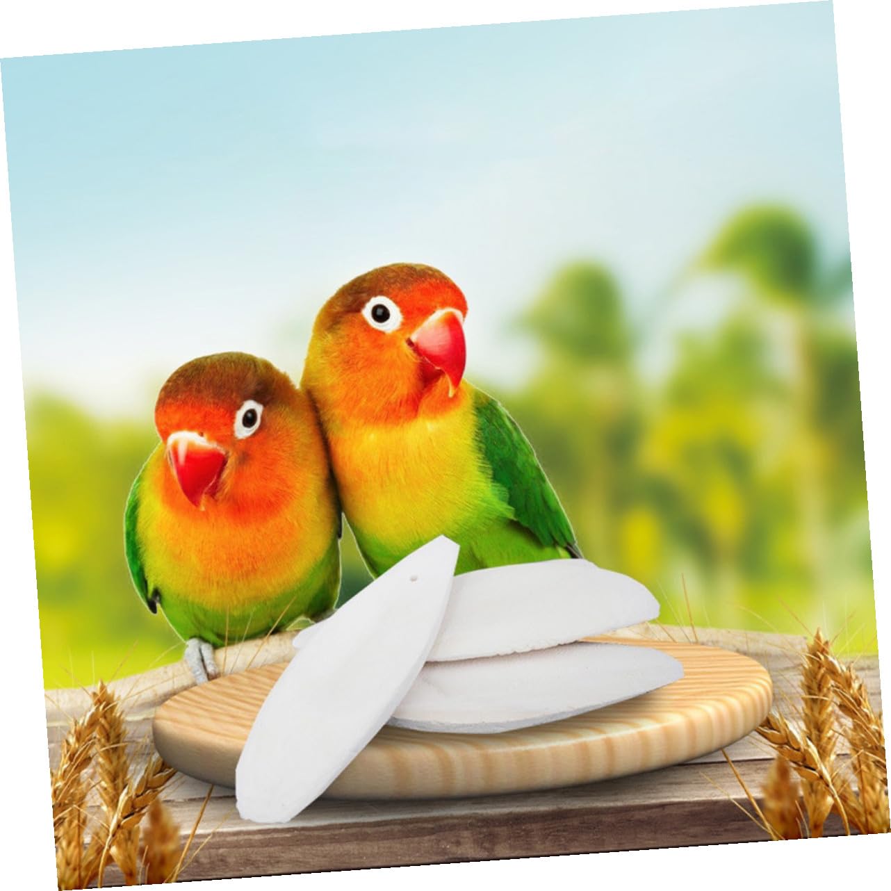 BESPORTBLE 36ensembles Jouets à Mâcher De Seiche pour Hamsters Et Oiseaux avec Support Métallique pour Dents Petits Animaux