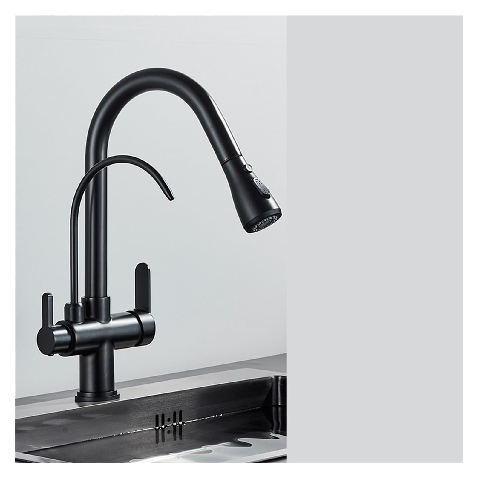 Filtro de agua potable en grifo de cocina de latón para eliminar jarras