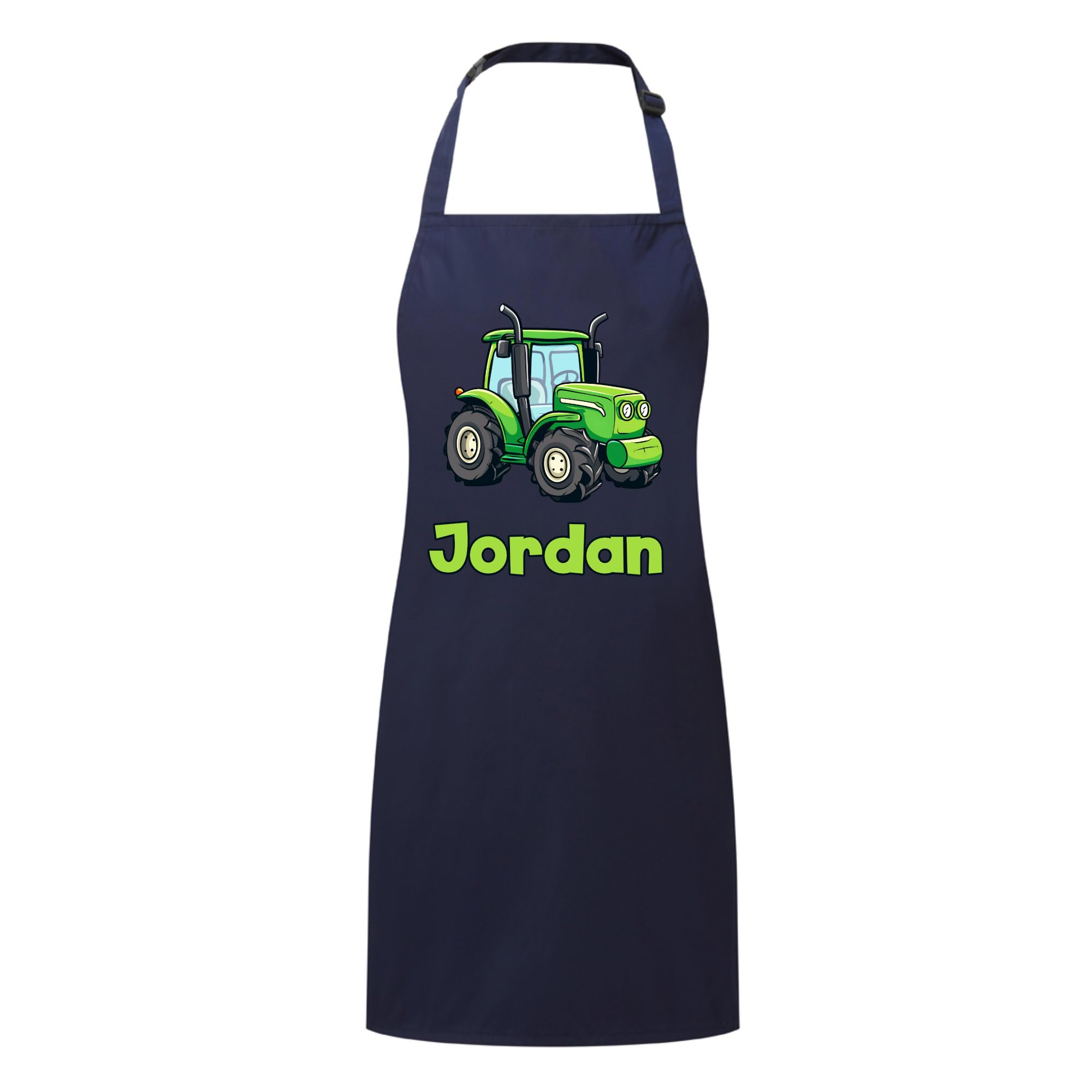 PIXPRINT Personalised Any Name Tractor Waterproof Kids Apron. Craft, Bake, Cook. Boy, Girl, Unisex. Gift