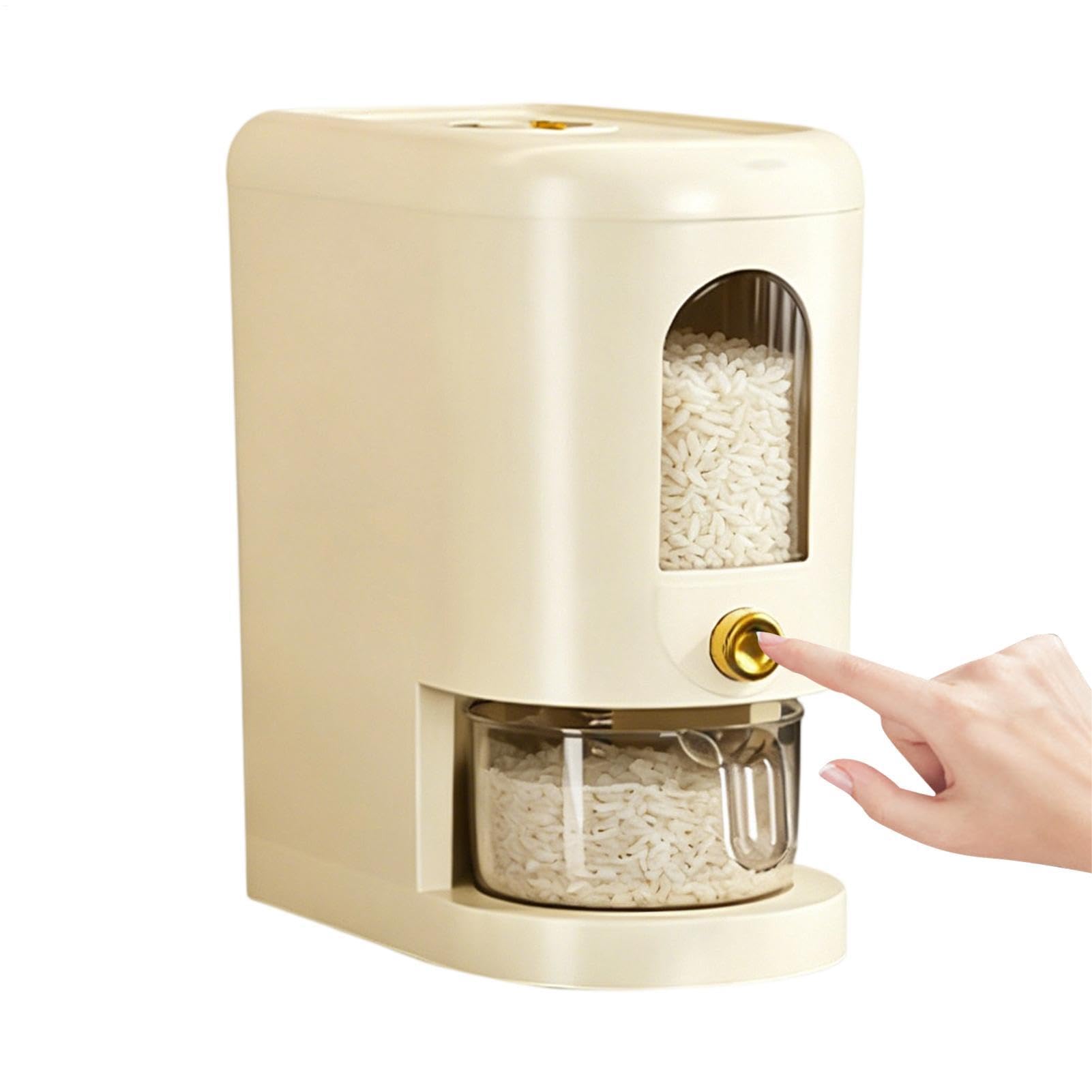 Dispensador de arroz de 5 kg hermético para organización de cocina