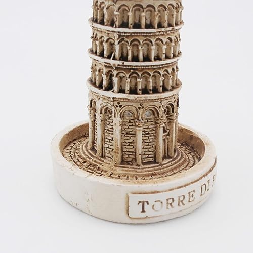 Miniatura 4 de Adorno de la Torre Inclinada de Pisa para Acuario de Peces, Decoración para Reptiles, Tortugas, Lagartos, Arañas, Acuarios, Terrarios, Construcción