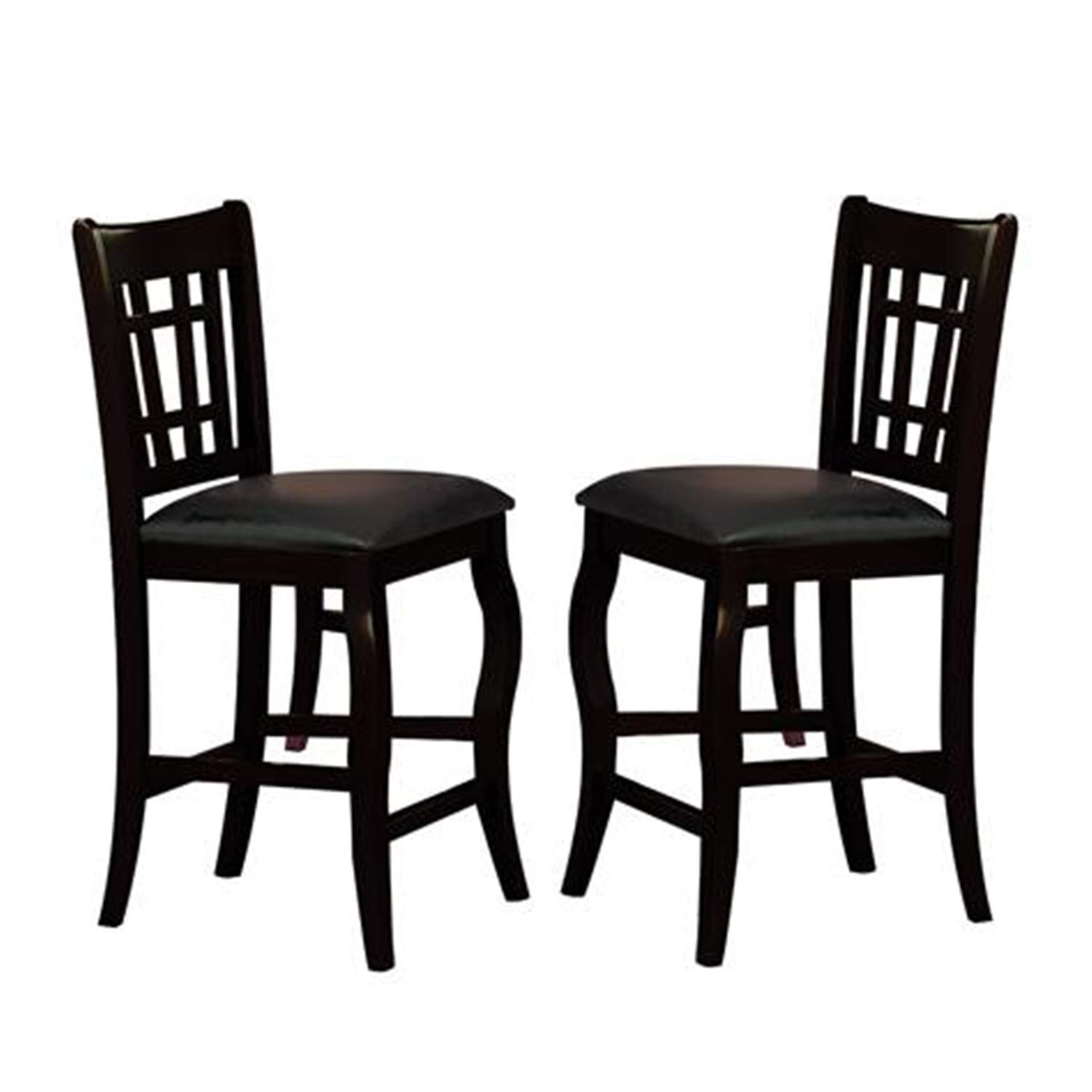 Milton Greens Stars Burgos Counter Height Chair, Black, Set of 2