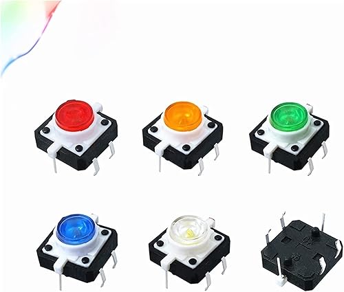 Switches Micro Switches 5Pcs with lamp Light Touch Switch 12 * 12 * 7.3MM with Micro Switch lamp Light Touch Switch Key Switch Electrical Switch