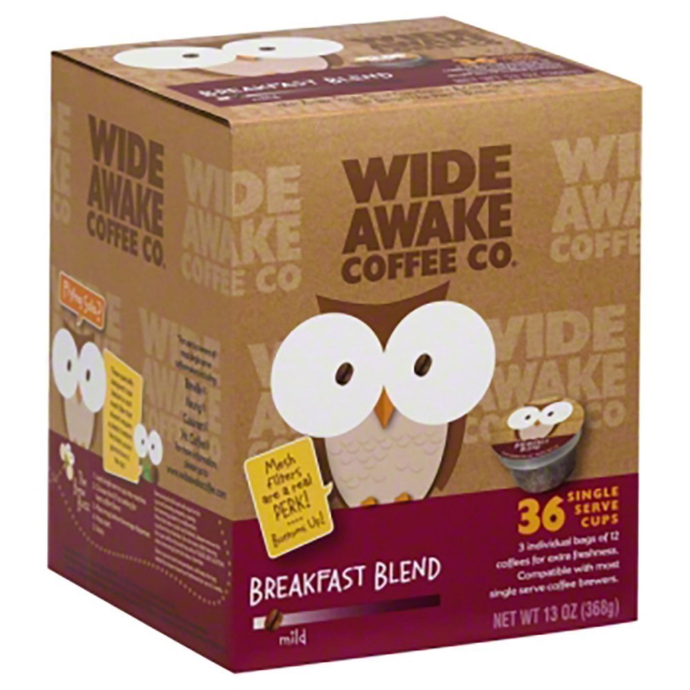 Wide Awake Coffee Breakfast Blend Kcups 13oz Package