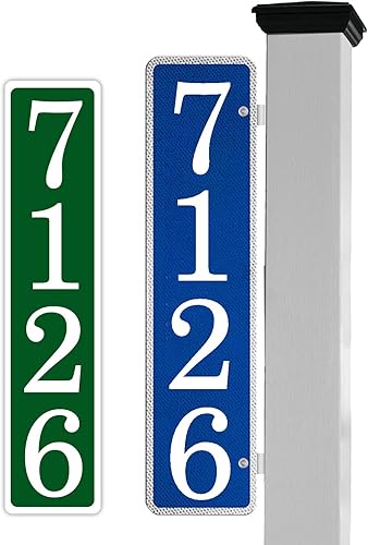 Vista 221 de Placa de dirección de metal personalizada, letreros de números para placa de pared de casa, letrero de dirección de nombre de calle, números de casa