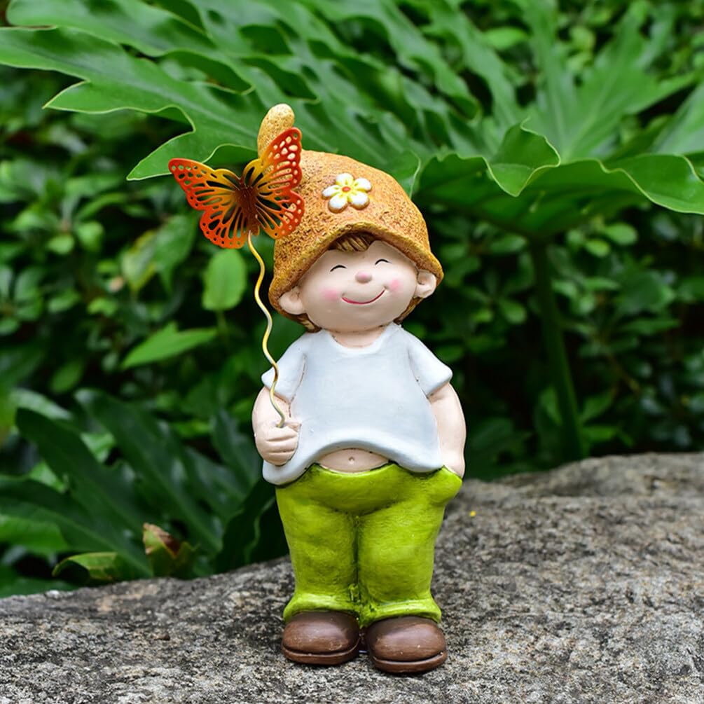 HANABASS 3kawałki Sztuk Ceramicznych Figurek Krasnali Ogrodowych Dekoracja Do Ogrodu Patio Tarasu Zewnątrz Urocze Ozdoby Do Domu i Ogrodu