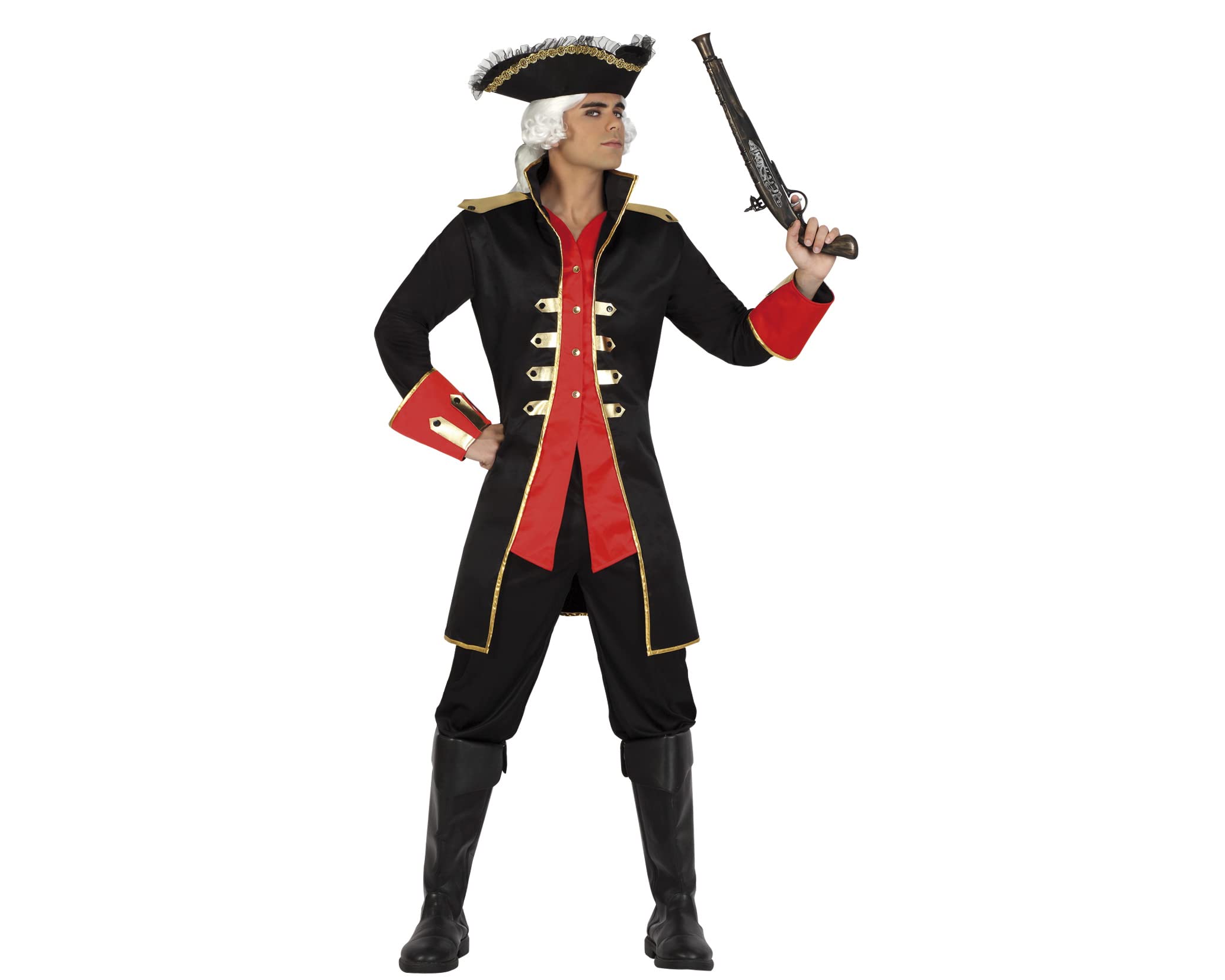 Atosa 22913 Costume Pirate Man M-L Red-Carnival, Men