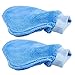 Plush Pro-style Microfiber Dusting Mitt: 2 Pk – Easy Clean, Dust, Wipe – One-size-fits-all Glove - Chemical & Wax-free Cleaning