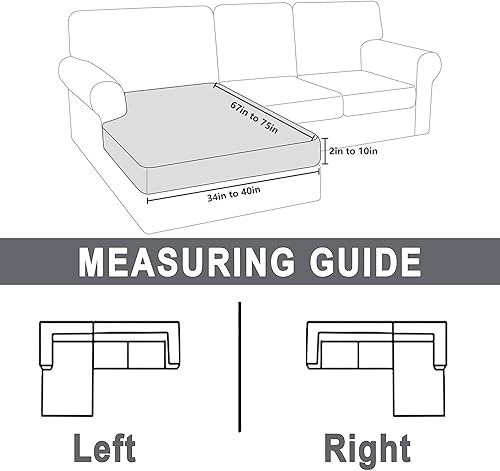 Miniatura 6 de hyha Fundas de cojín de terciopelo para sofá, fundas elásticas para sofá modular en forma de L, fundas para tumbonas, fundas de asiento de sofásofá,