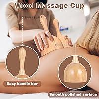 Vista 4 de JUANWAN 12-in-1 Wood Therapy Massage Tools Lymphatic Drainage Massager Wooden Massage Body Sculpting Tools Maderoterapia Kit Wood Therapy Tools for
