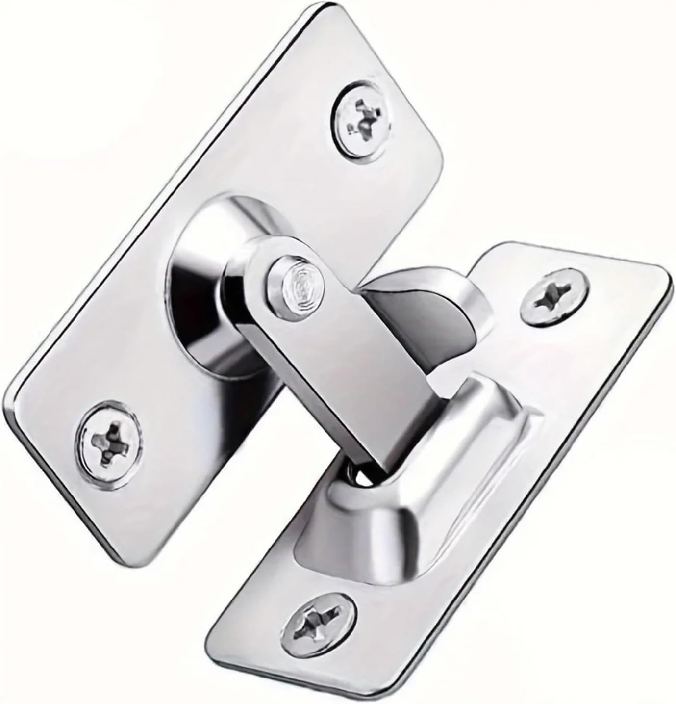 Barn Door Latch,1PC Gate Swing Slide Lock, Right Angle Guard Bolt 90 Degree Stainless Steel Toggle Sliding Cabinet Closet