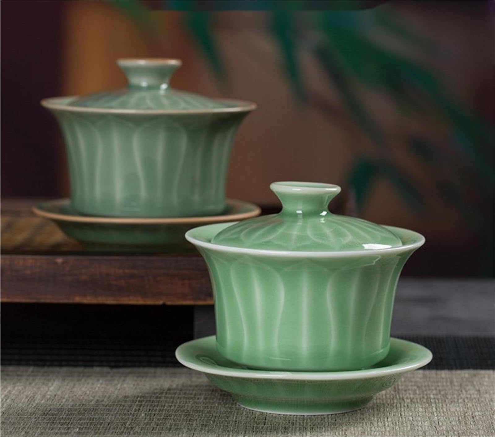 100 ml chiński Longquan Celadon Gaiwan estetyczny wierszyk trzy talenty herbata Tureen pokrywa do herbaty miska herbata