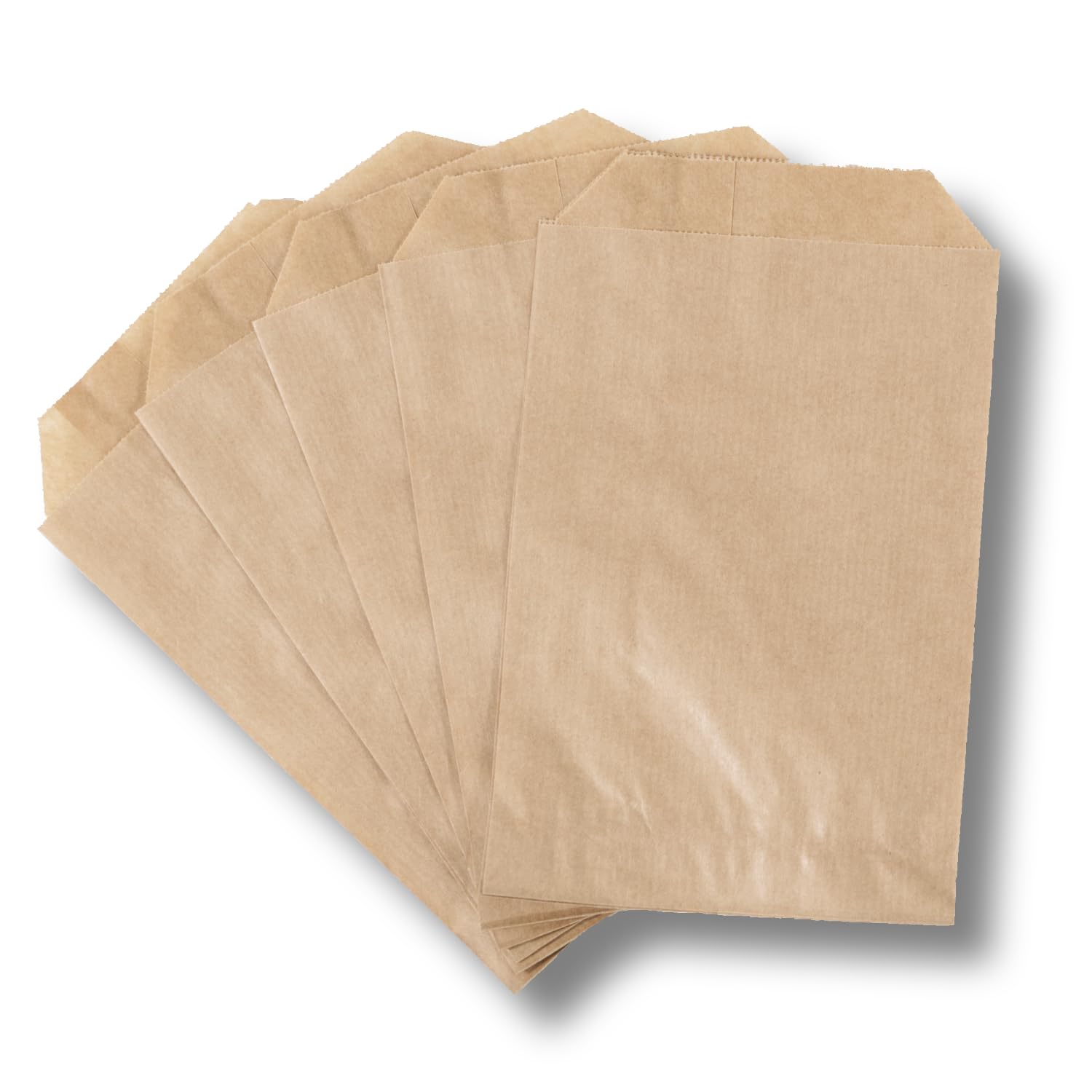 dm-folien Bolsas de papel, 2000 unidades, 160 x 230 + 20 mm, muchos tamaños, bolsas de papel de estraza de 40 g/m², bolsas de pan aptas para alimentos, bolsas de papel kraft reciclables para regalos y