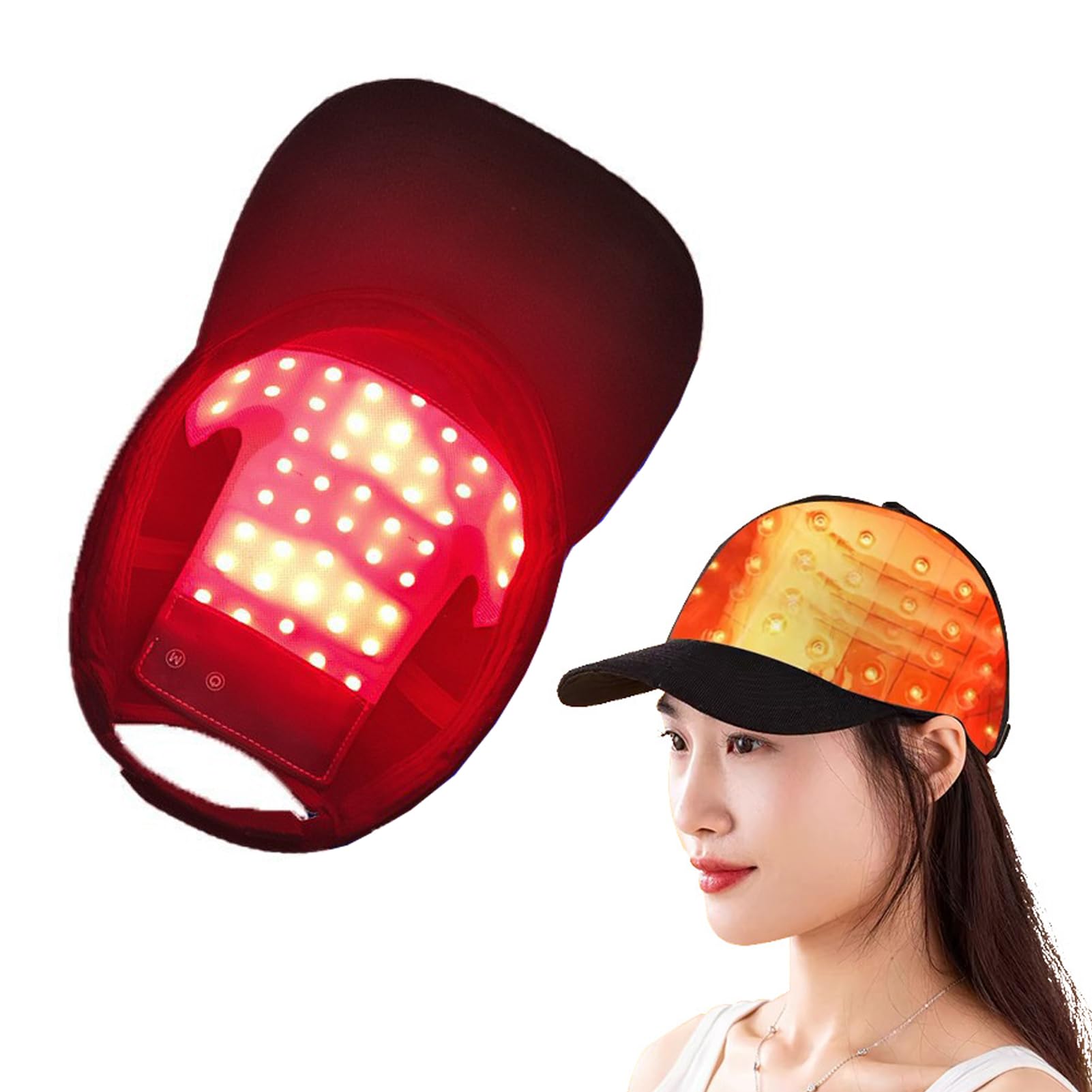 GOURIXIN Terapia de luz roja para el Crecimiento del Cabello, LLLT 660 NM, 850 NM, 470 NM, Gorro de Terapia de luz roja con 70 LED, Mejora la caída del Cabello, para Hombres y Mujeres
