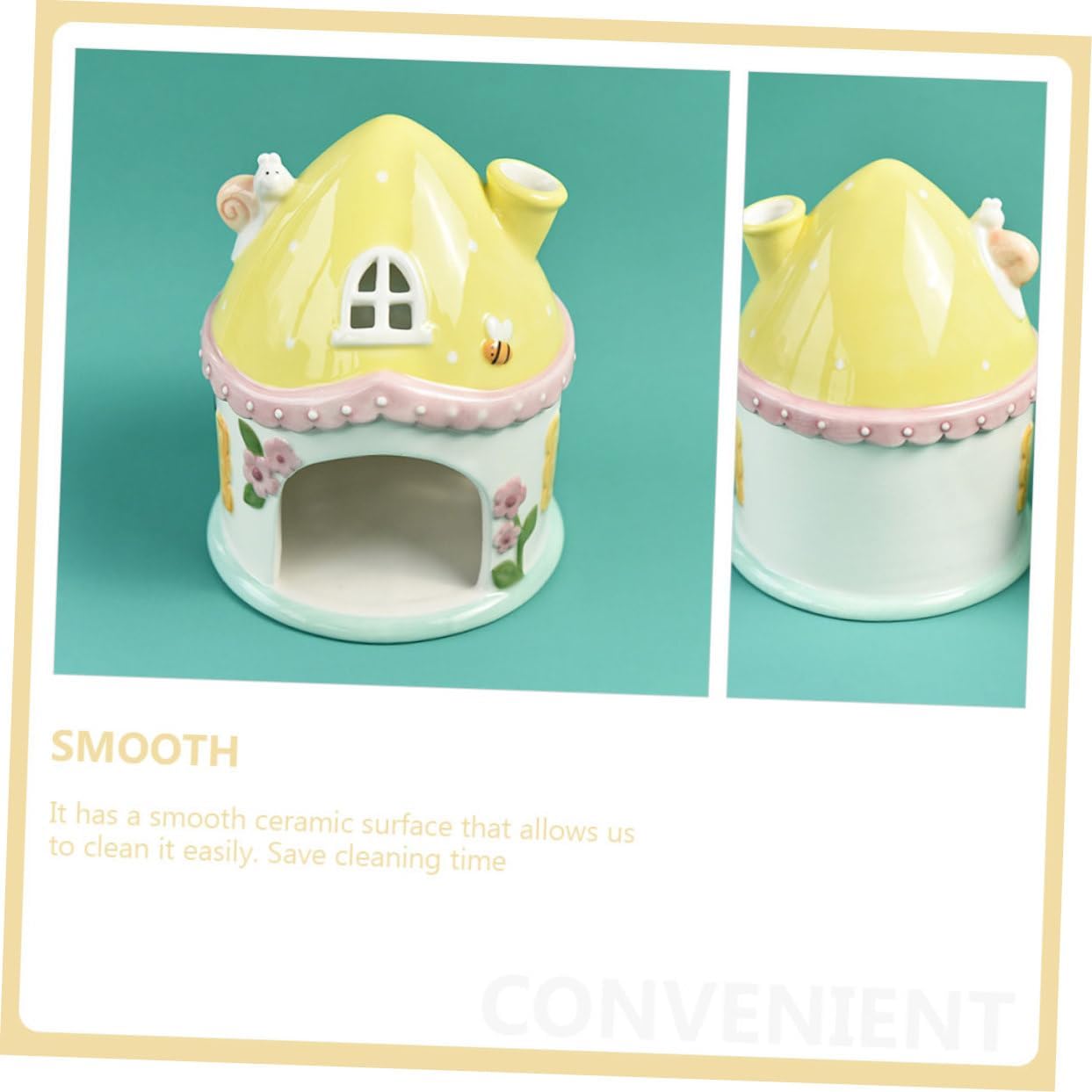 GALPADA Hamster Hideout House for Pets Decorative Castle for Hamsters Mice Gerbils Easy to Clean Safe Resting Place for Animals