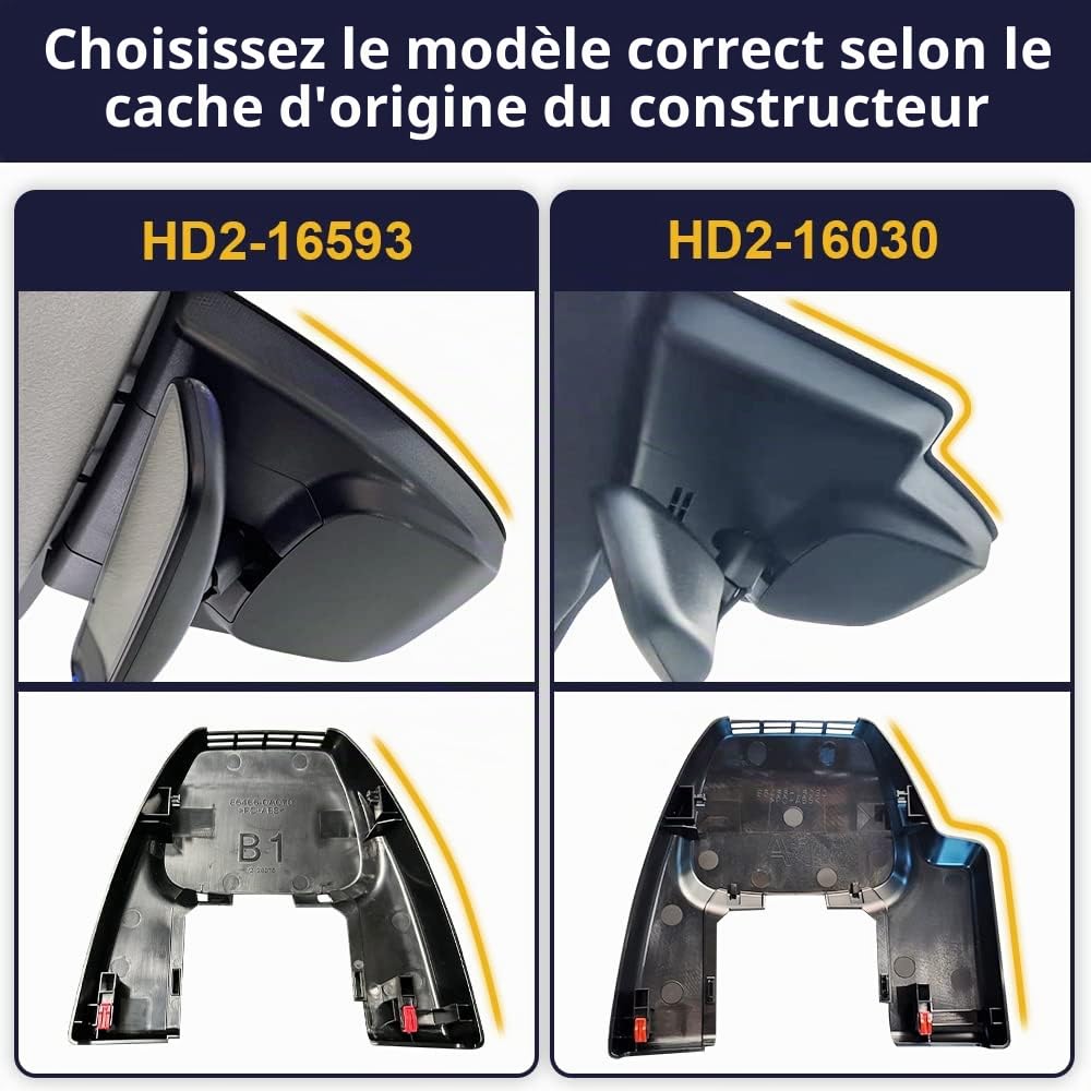 Fitcamx Dashcam 4K Compatible avec Toyota Corolla Cross 2023-2026 (HD2-16030), OEM Caméra de Voiture 2160P Video WiFi, G-Senseur, Enregistrement en Boucle, WDR Dashcam Voiture, Plug&Play, Carte 64 Go