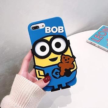 Amazon Co Jp シリコン 耐衝撃 可愛いミニオンズiphoneケース ボブ携帯ケース グリンチ ミニオン Minion Iphone6plus ６splus ブルー 家電 カメラ