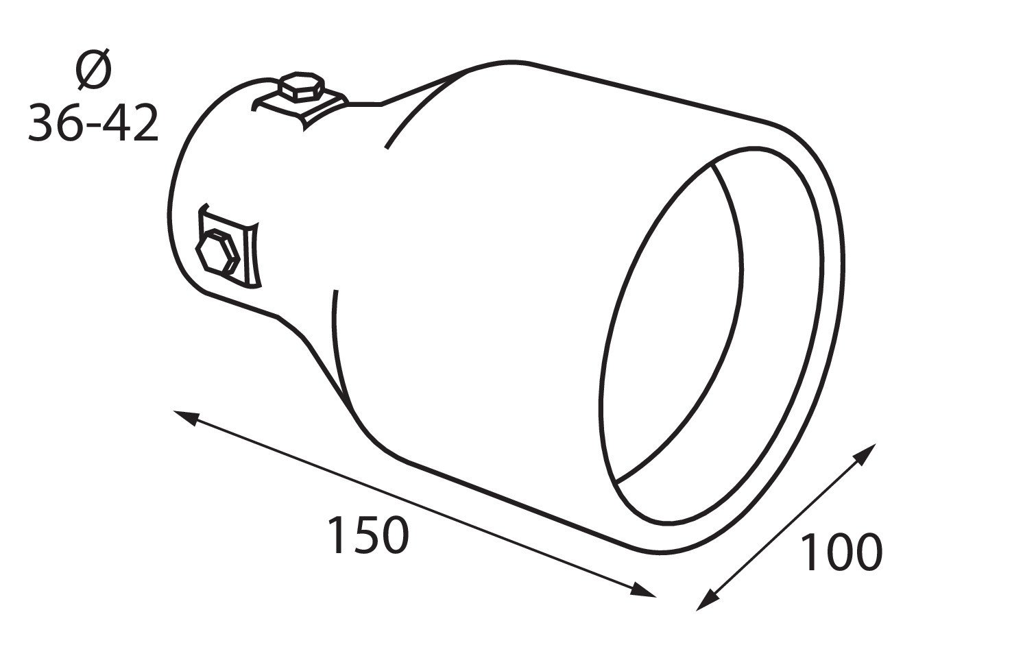 Lampa 40851 Embout d'échappement TS-36
